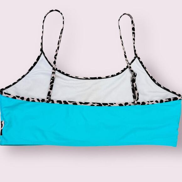 Swimsuit 2 Piece Bikini High Waist Unpadded Plus Size 3XL Animal Pint Colorblock - Picture 5 of 11